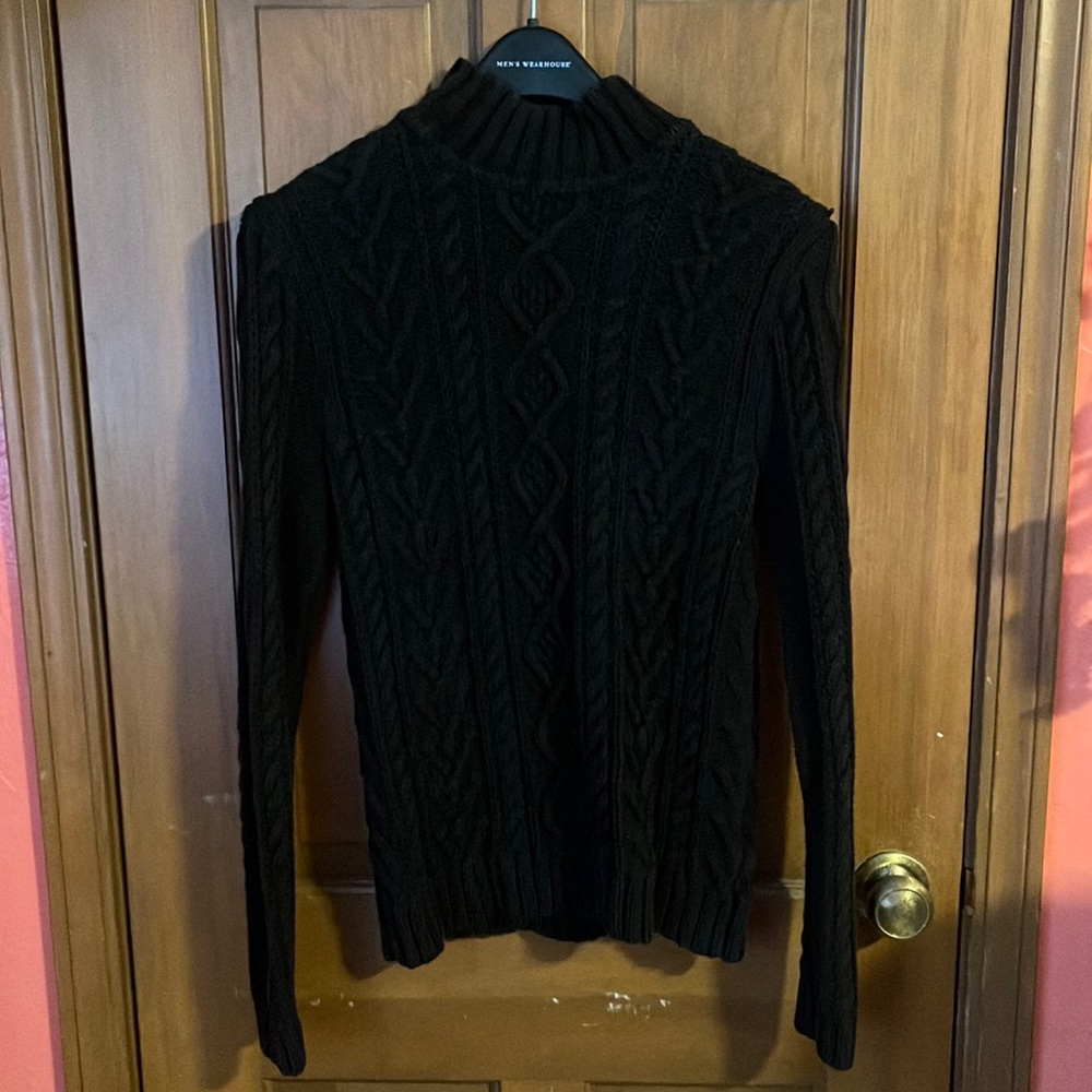 Black wool turtleneck